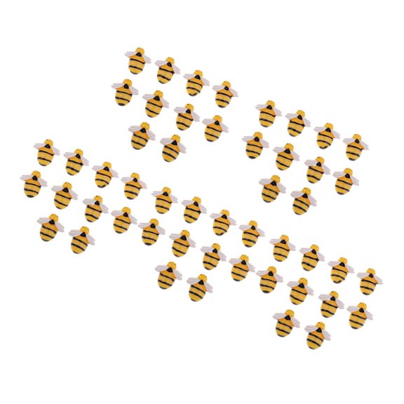 koolsoo 50 Pieces Bee Shape Flatback Button Jewelry Making Embellishment Kids Toys Crafts Phone Case Decorations Clothes Ornaments