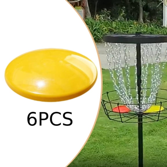 koolsoo 6 Pieces Golf Force Plate Exerciser Training Pad Equipment PVC Plate Push Stable Physical Strength Wind Resistant Construction Suitable for Beginner Golf Practice Physical yellow