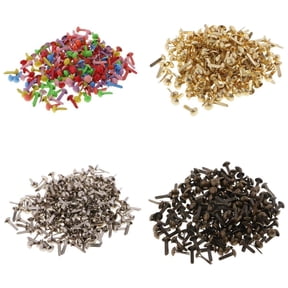 koolsoo 800 Pieces 4.5mm Round Head Split Pins Metal Brads Paper Fastener Decorative Brad For Scrapbooking DIY Craft Decoration