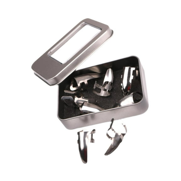 koolsoo 8PCs Stainless Steel -Finger -chinder -set, Fingertips Protector Stage Picture Show Performace Requests Joke Musical Instrument