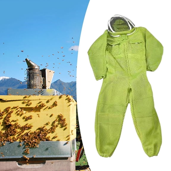 koolsoo Adults Anti Bees Suit Bee Keepers Suit Full Body Practice Elastic Cuffs Outfit Costume Jumpsuit Beekeeper Suit Beekeeping Suit XL