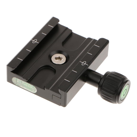 koolsoo Aluminium 60mm QR Clamp Adapter And Built-in Bubble Level For Benro Acratech Kirk Wimberley Gitzo Manfrotto RRS Arca Swiss Quick Release Plate