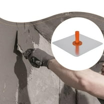 koolsoo Aluminum Plaster Hawk Plastering Hand Board Professional Mud Plate with Soft Handle for Industrial Supplies Drywall Household 30.2cmx12cm