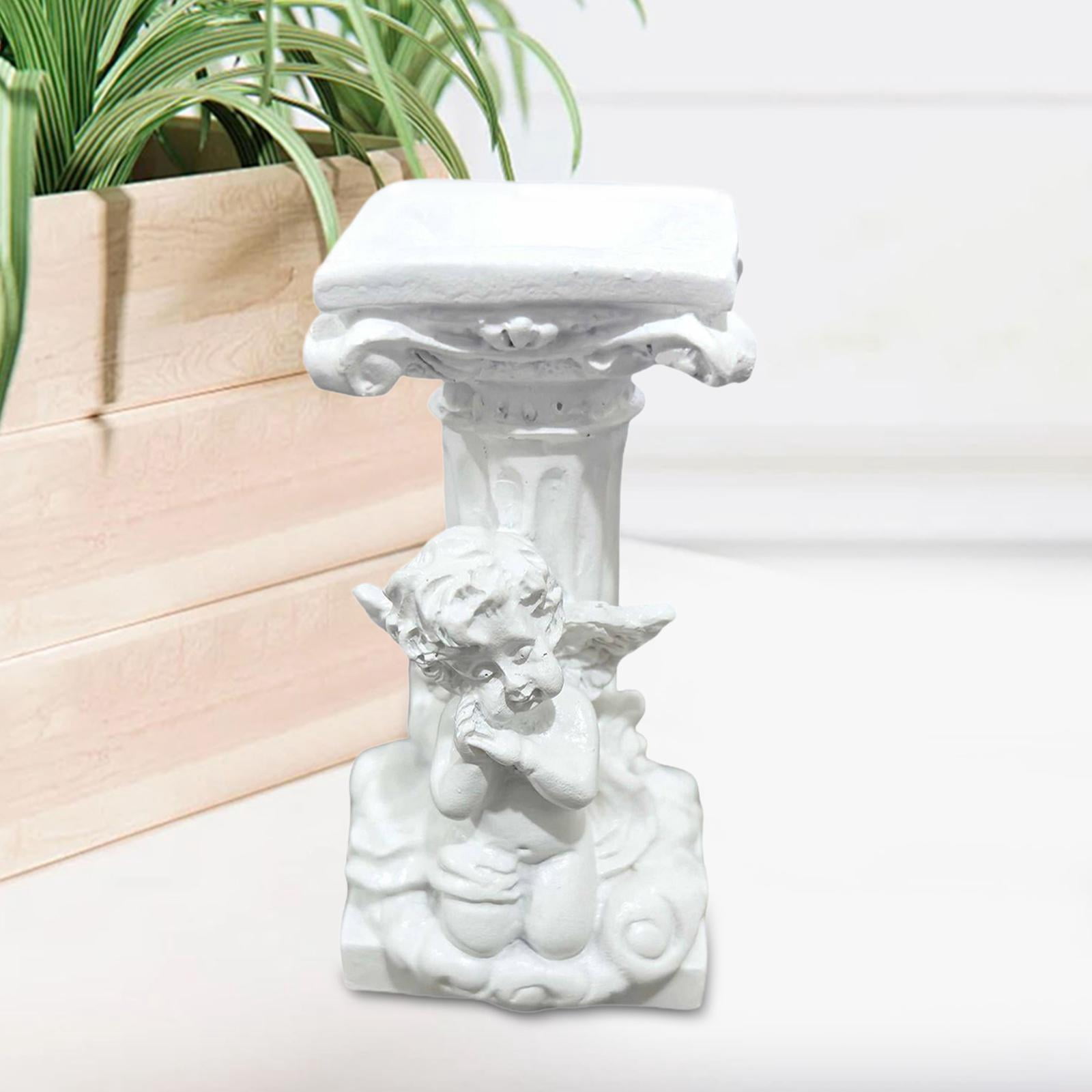 koolsoo Angel Statue Outdoor Sculpture Collecting Friend Gift Yard Art Decor Decorative Figurine for Outside Pathway Living Room Desk