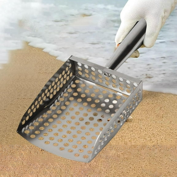 koolsoo Beach Spade Reptile Sand Scoop Clam Digging Sand Sifter Picking up Creatures Sturdy Shell Collecting Tool Pet Sifter Spade Mesh Hole