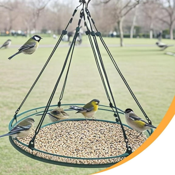 koolsoo Bird Seeds Shell Catcher Tray Garden Accessories Universal Reliability Birdseed Hoop Seed Hoop for Home Outdoors Gardener diameter 61cm