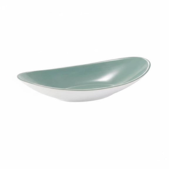 koolsoo Boat-Shaped Serving Dish Ceramic Look Boat Shaped Serving Tray Shatter-Resistant Oval Melamine Plate for Restaurants, Chefs, Commercial Use, Hotel