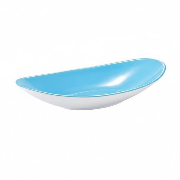 koolsoo Boat-Shaped Serving Dish Ceramic Look Boat Shaped Serving Tray Shatter-Resistant Oval Melamine Plate for Restaurants, Chefs, Commercial Use, Hotel