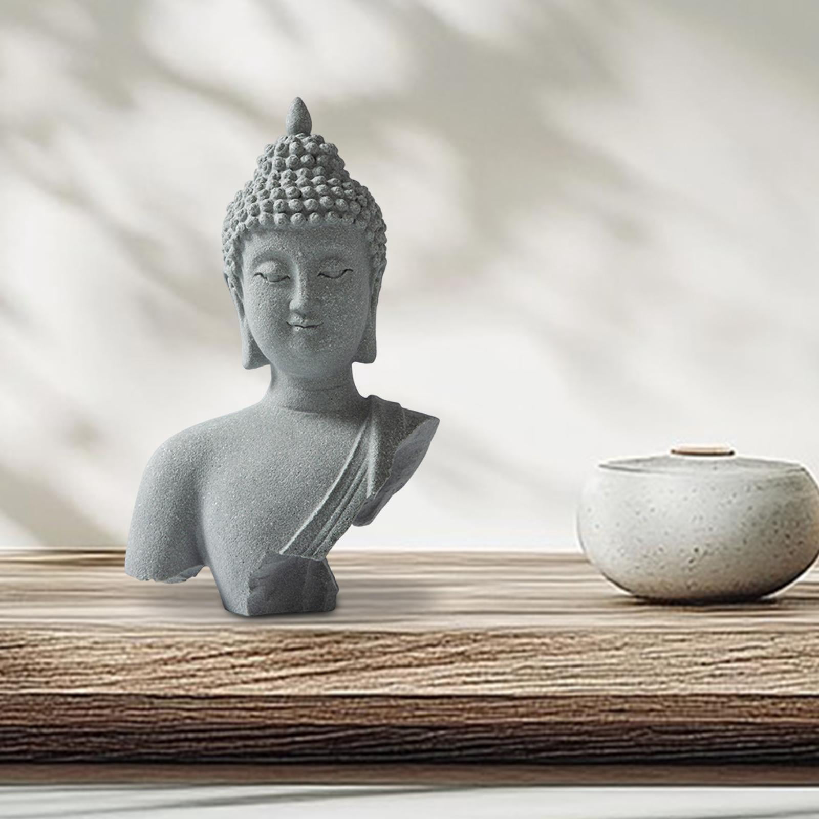 koolsoo Buddha Garden Statue Balcony Porch Yard Art Craft Home Ornament Decorative Sculpture for Living Room Patio Entrance Courtyard