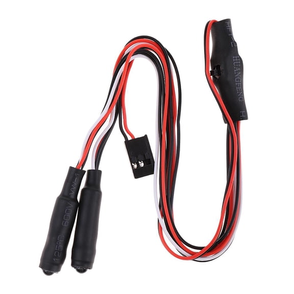 koolsoo Cable Eyes Ang 5mm 2 Leds Light Headlights Taillight for Rc Crawler Car 1:10