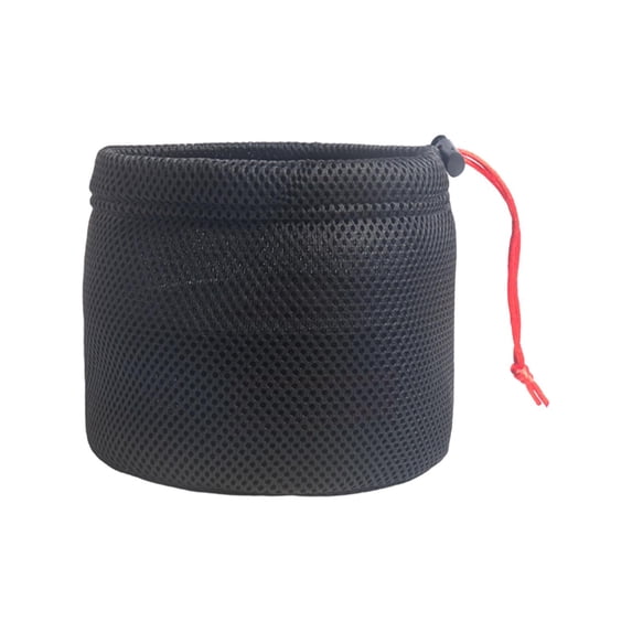 koolsoo Camping Cooking Pot Bag Cutlery Organizer Drawstring Black Anti Collision Camping Cookware Bag for Beach BBQ Fishing Climbing 19cmx20cm