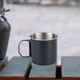 thumbnail image 1 of koolsoo Camping Cup Camping Mug Portable 304Stainless Steel with Folding Handles Coffee Mug for Outdoor Travelling Backpacking Picnic Black 250ml, 1 of 8
