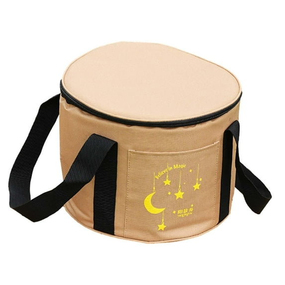 koolsoo Camping Pot Storage Bag Cookware Carrier Bag Protection Gas Tank Storage Bag Tableware Utensils Organizer for Picnic Barbecue Khaki