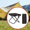 thumbnail image 1 of koolsoo Camping Stool Portable Folding Stool Foot Stool Backpacking Stool Small Folding Chair Camp Stool for Outdoor Traveling Picnic Black Small, 1 of 8