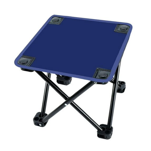 koolsoo Camping Stool recliner Foot Rest Mini Folding Stool Footrest Ottoman Ultralight Foldable Foot Stool for Barbecue Hiking Patio Dark Blue