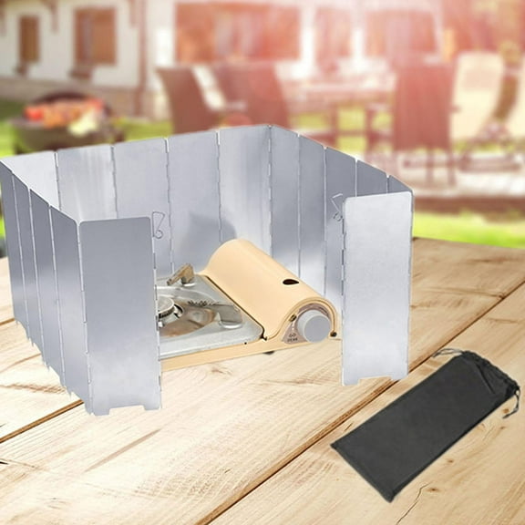 koolsoo Camping Windscreen Wind Wind Wind Guard for Outdoor Hiking Cooking 16 Plates