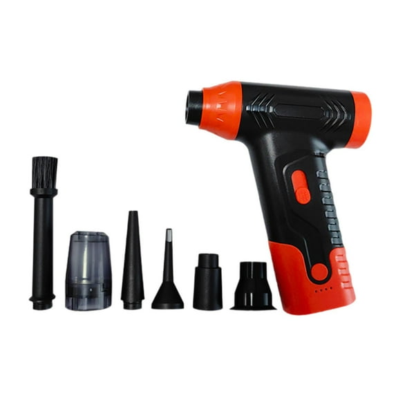 koolsoo Car Vacuum and Blower Electric Air Duster Blowing Device Adjustable Car Fan Electric Jet Fan for Keyboard Outdoor Home Clean orange