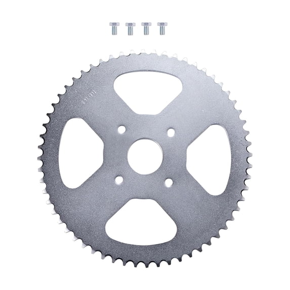 koolsoo Chain Drive Sprocket 420-60T Replacement Parts 4 Hole Repair Engine Sprocket Sprocket with Screws