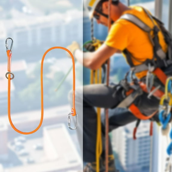 koolsoo Climbing Strength Lanyard Work Strength Belt Rope, Positioning Fall Protection Rope for Tree Planting Inspection Work A