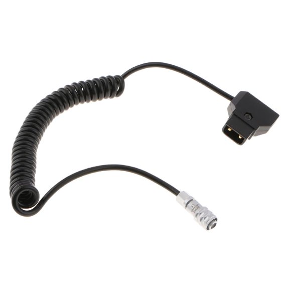 koolsoo Coiled BMPCC 4K To D-tap Power Cable For Blackmagic Pocket Cinema Camera 4K Gold Mount V Mount Battery Weipu 2 Pin Female To P Tap