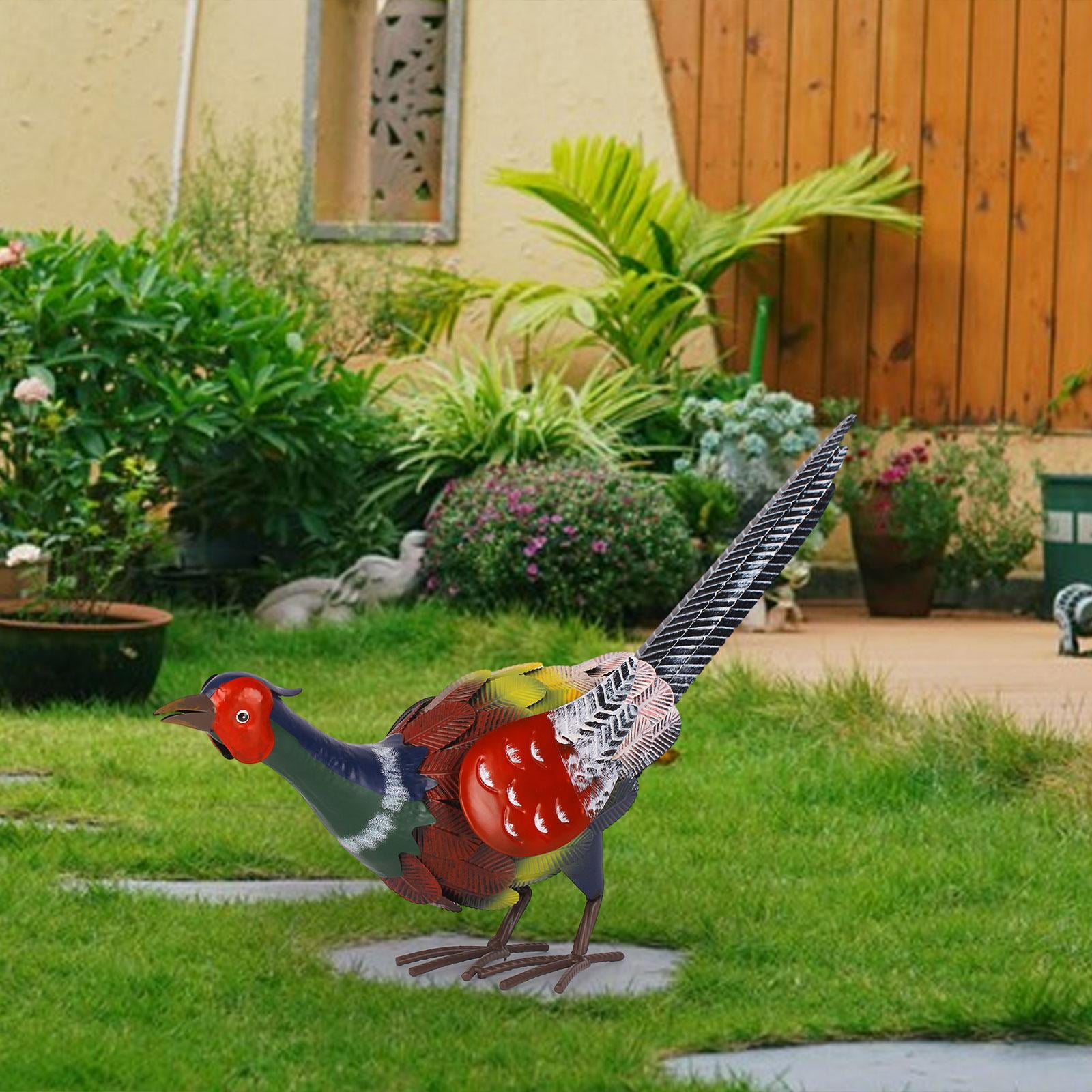 koolsoo Colorful Metal Garden Statue Decor Iron Artwork Realistic