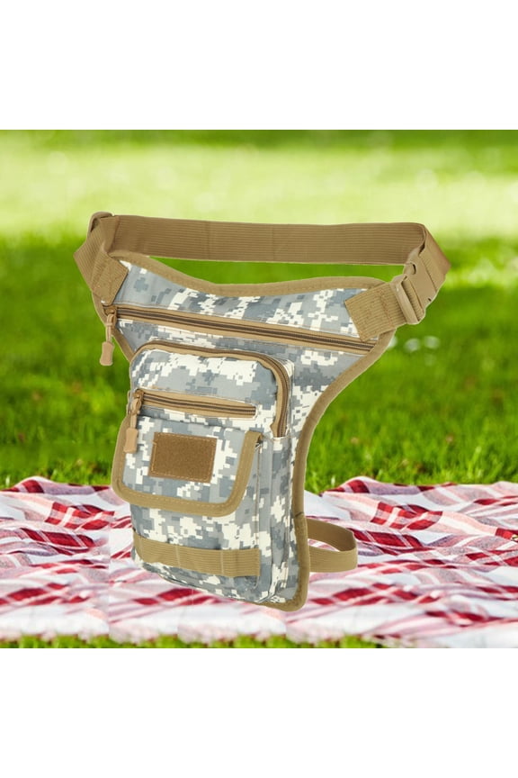 Drop Leg Bag Thigh Bag Detachable Leg Straps Men Women Practical Waterproof Waist Pack for Travel Motorbike Outdoor Fisherman Gray