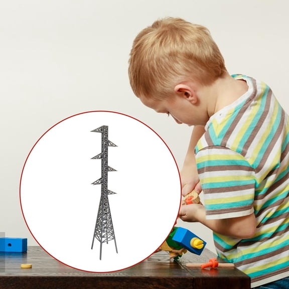koolsoo Electric Transmission Towers Model Layout Building Miniature Model Structure Ornament Offers Realistic Scenery Detail Suitable for Hobbyist Crafting E Style B