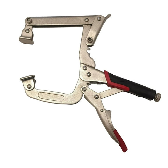 koolsoo Face Clamp Locking Pliers C Pliers Locking Pliers 10 inch with Swivel Pads for Pocket Hole Joinery Workshop Cabinetry