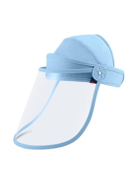 Face Cover Face Reusable Women Men Clear Visor Full Face Guard for Weeds Whacking Kitchen Cycling Working Blue