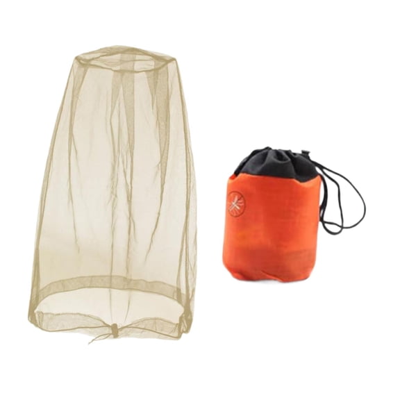 koolsoo Face Net Mesh with Carry Bag Head Protecting Net for Climbing Hiking Fishing Yellow S