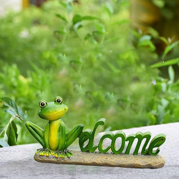 koolsoo Fairy Garden Decoration Frog Statue Decorative Landscape Resin Animals Sculpture Figurine for Indoor Outdoor Pond Bonsai Yard