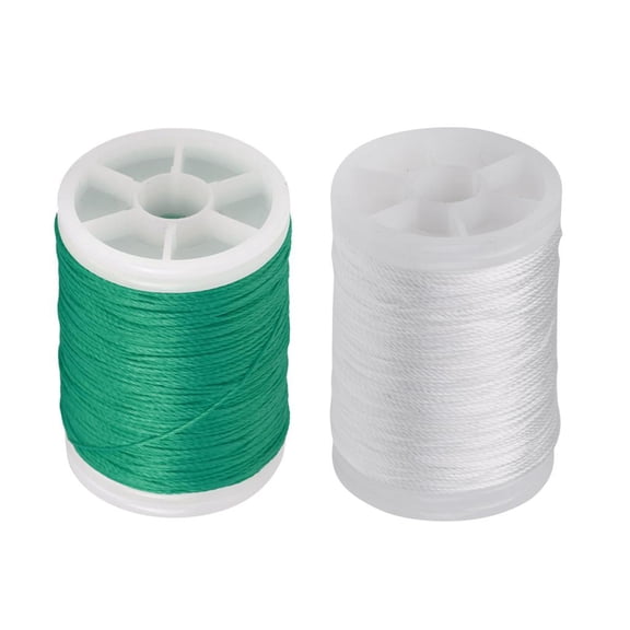 koolsoo Fiber Nock Peep Bow String Serving Thread Bowstring - - White, 110m Green + White