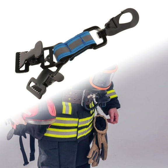 koolsoo Firefighter Glove Strap Tool Turnout Gear for Welding Gloves Portable for First Responder Reflective Firefighter Blue
