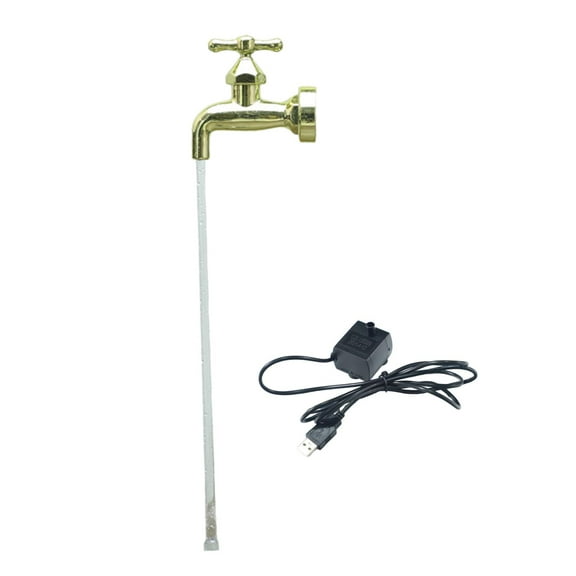 koolsoo Floating Tap Water Fountain Invisible Flowing Spout Watering Can Fountain Home Ornaments USB for Outdoor,Pools,Courtyard,Lawn