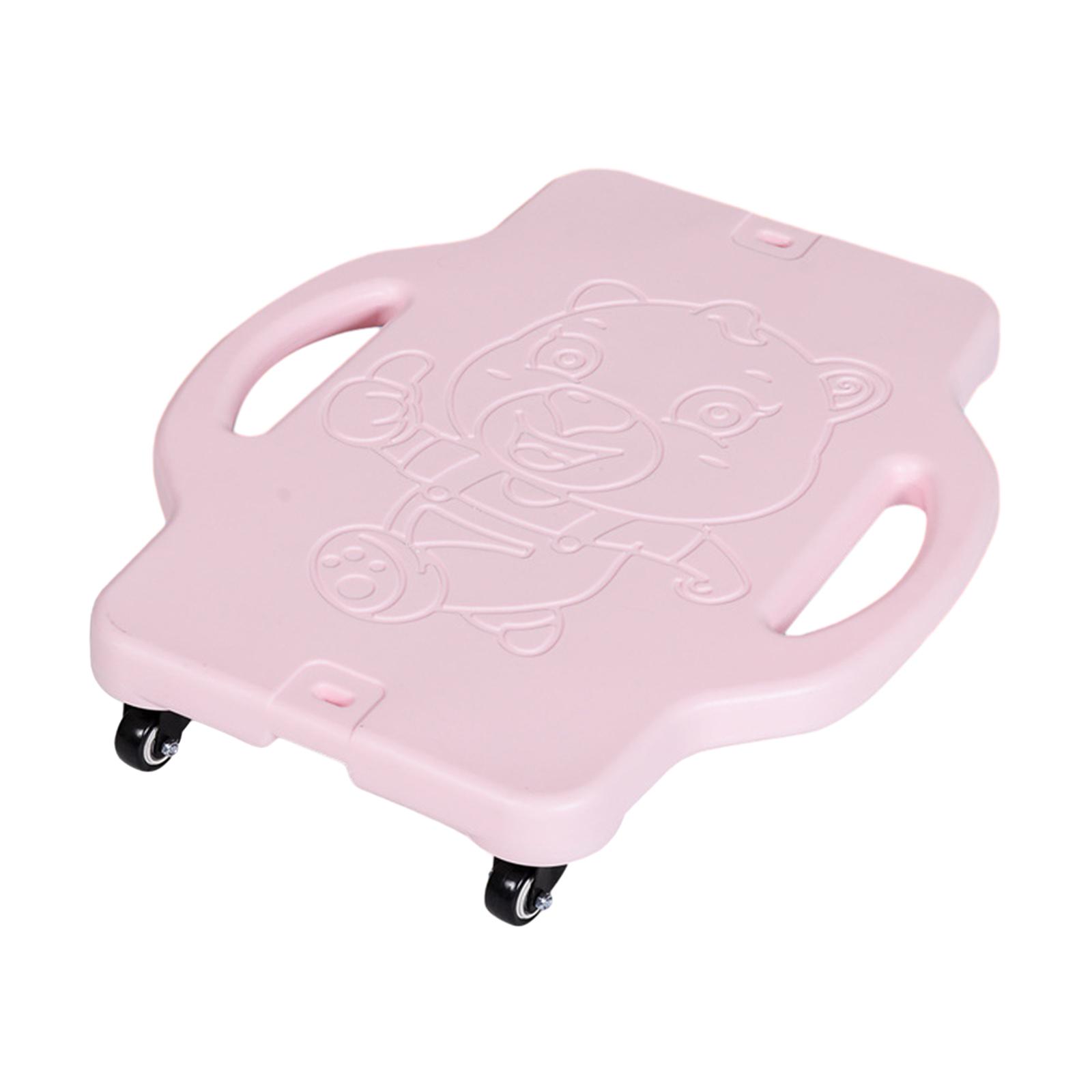 Planche à Roulettes Pour Enfant Avec Poignées - Scooter Board, Roues Silencieuses 360°, Pour Intérieur Et Extérieur