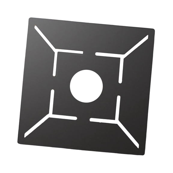 koolsoo Floor Drain Ruler Tile Tool Heavy Duty Black Practical Layout Gauge Tile Installation Architectural Scale Ruler Carbon Steel 20cmx20cm