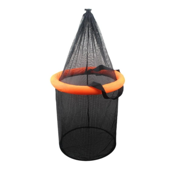 koolsoo Foldable Floating Fish Basket,Keeping Storage Trap, Mesh Bait Net Fishing Cage for Kayak ,Crayfish ,Live Caught L