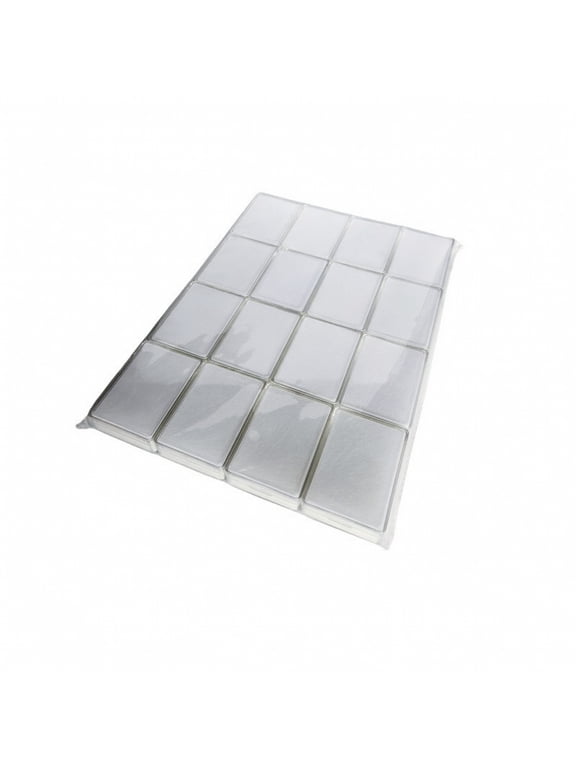 Gemstone Display Box 16 Slots Clear Jewelry Organizer with Protective Sponge Inserts for Rings Pendants and Mineral Specimens