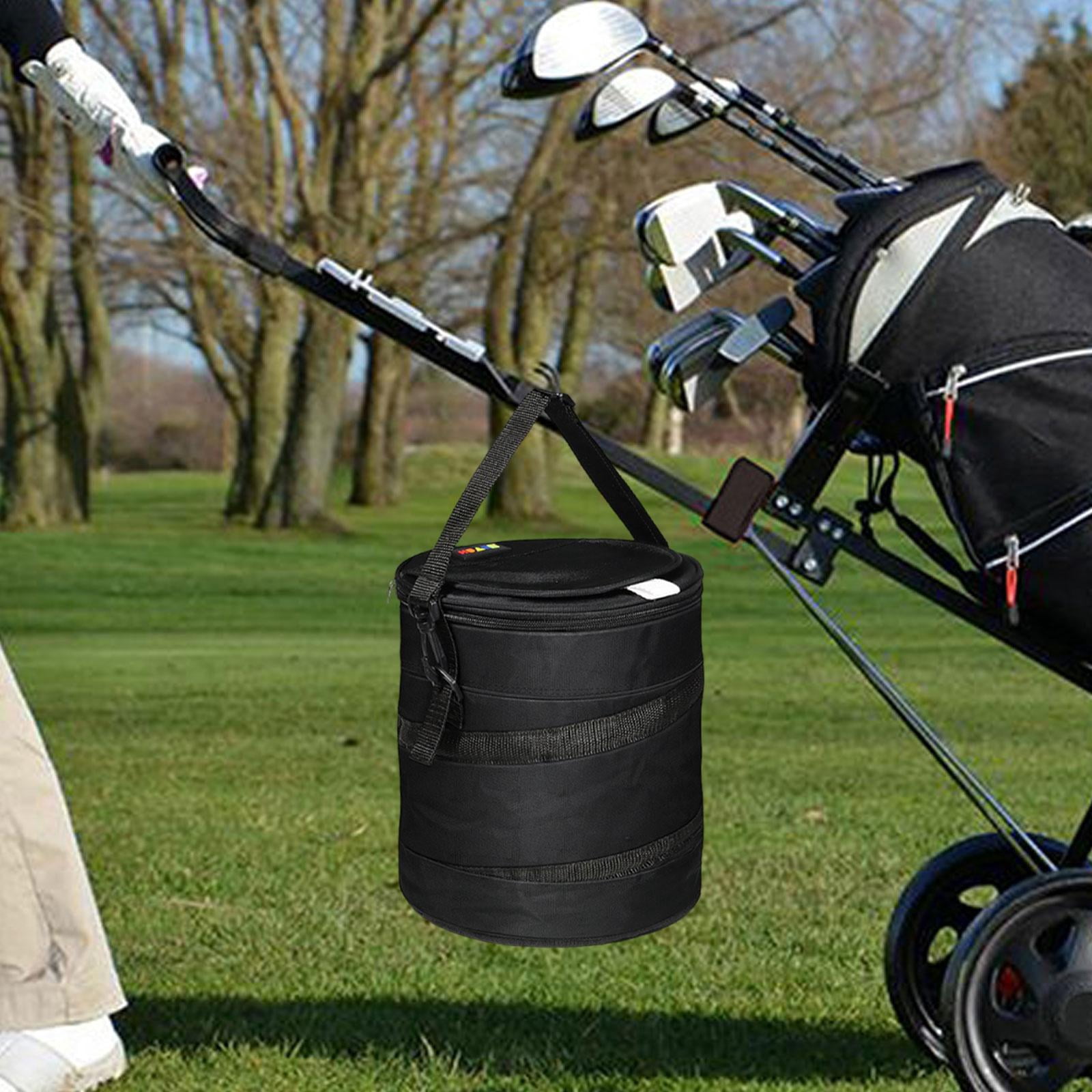 koolsoo Golf Bag Oxford Cloth Waterproof Foldable Detachable Shoulder Strap Accessory Black for Travel Fishing Outdoor Camping