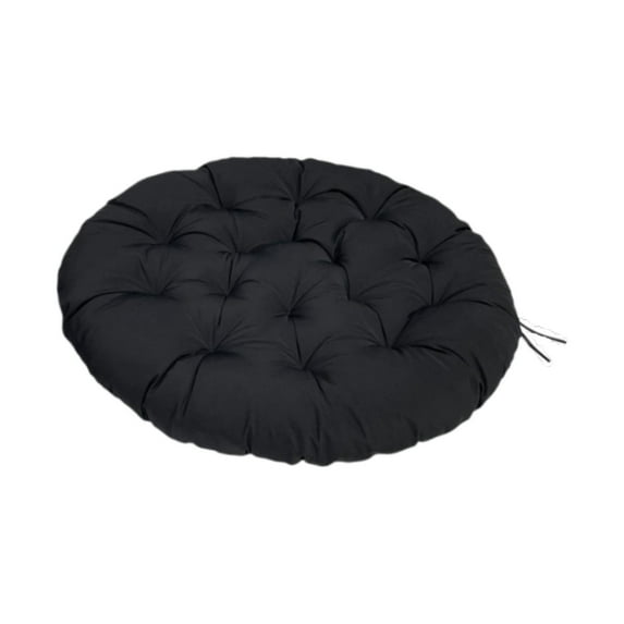 koolsoo Hanging Basket Egg Chair Cushion Padded Seat Cushion Patio Chair Pad Soft Thick Round 19.7inch Replacement for Indoor Outdoor Black