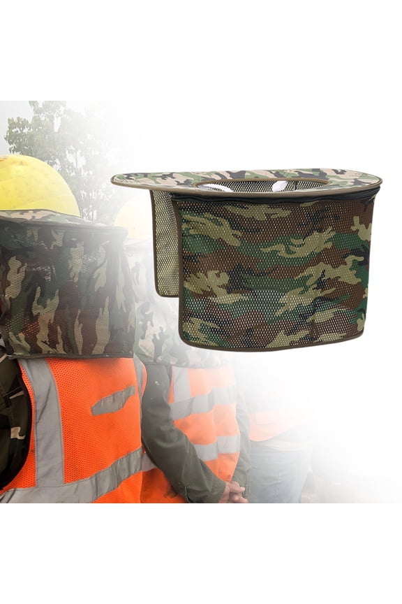 Hard Hat Sun Shade High Construction Workers Protective Mesh Neck Sun Width 80cm