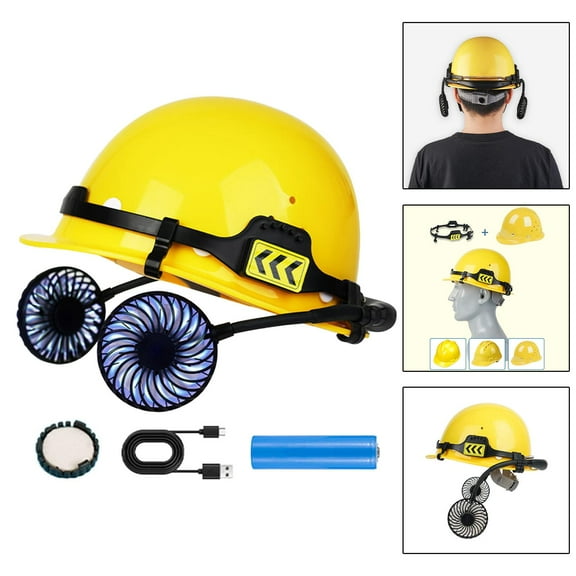 koolsoo Helmets with Cooling Fan Personal Fan for Indoor Outdoor Construction
