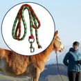 thumbnail image 1 of koolsoo Horse Lead Rope Braided Horse Rope Swivel Buckle Durable Horse Leading Rope with Snap Hook Equestrian Equipment 2meters Green Red, 1 of 8