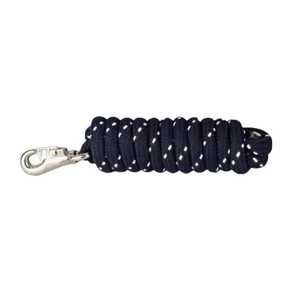 koolsoo Horse Rope Equestrian Rope Heavy Duty for Livestock Nylon Lunge Rein Halter Rope 3M Horse Rope Leash with Bolt Snap Navy