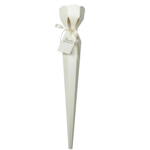 koolsoo Ice Cream Cone Flower Box Versatile Korean Design Floral Cone Easy to Assemble Single Blossom Present Box for Florists, DIY Crafters, Wedding