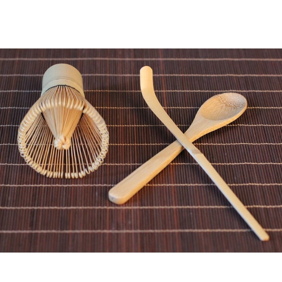 koolsoo Japanese Ceremony Bamboo Chasen Tea Whisk Preparing Matcha Powder Scoop Slender Tea Spoon Durable Green Tea Matcha Making Tools