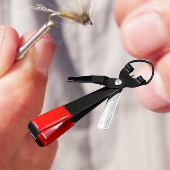 koolsoo Knot Tying Tool Gear Supplies Parts Line Cutter Retractor Hook for Beginners Saltwater Fathers Day Gift Outdoor Sports Red