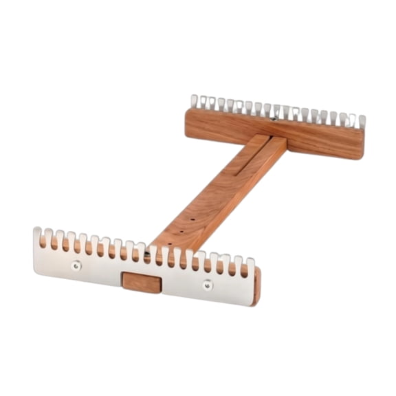 koolsoo Loom Frame Weaving Kit Adjustable Wooden Body with Rounded Steel Pins Lap Friendly 13.4 Inch Length for DIY Fiber Art