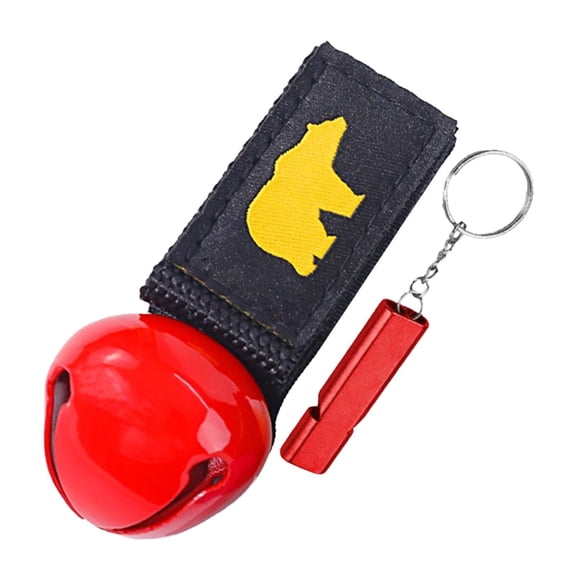 koolsoo Loud Bear Bell And Whistle - Portable Protection And Survival Bear Deterrent Device for Dogs - Outdoor Activities Such As Fishing, Trekking And Hiking Red