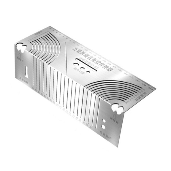 koolsoo Marking Gauge Layout Ruler Measuring Square Stainless Steel Durable Build for Garages Home Workshops